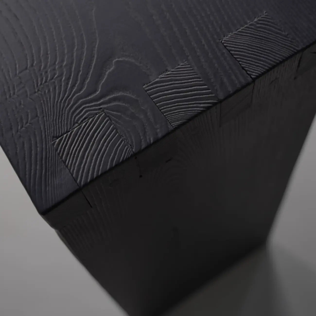 Minimalist Black Wooden Console Table