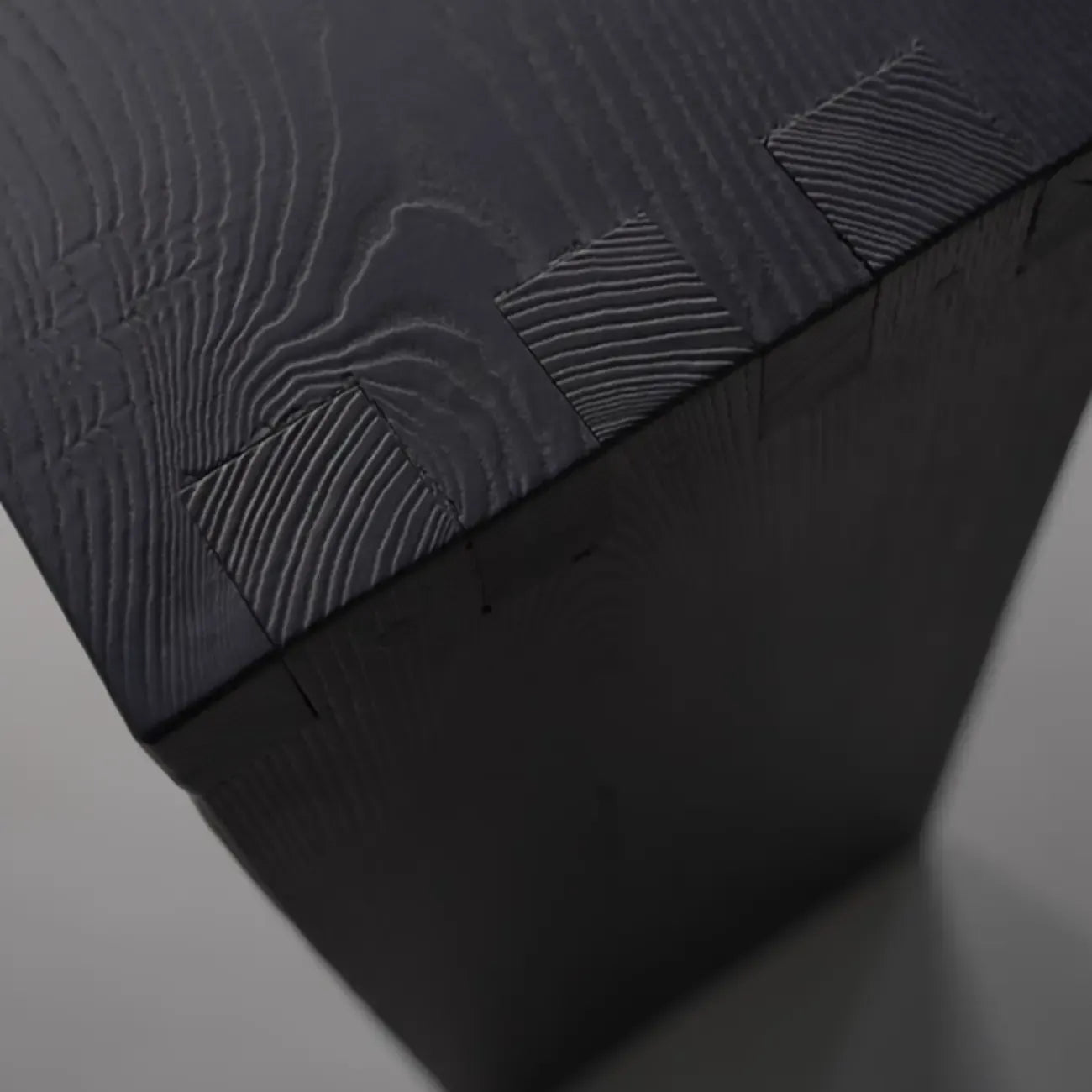 Minimalist Black Wooden Console Table