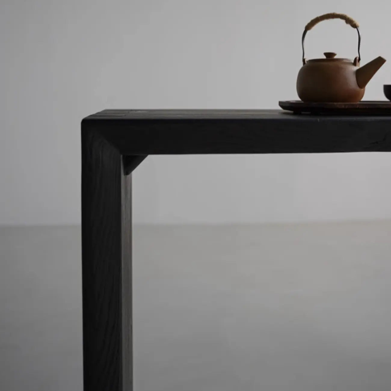 Minimalist Black Wooden Console Table