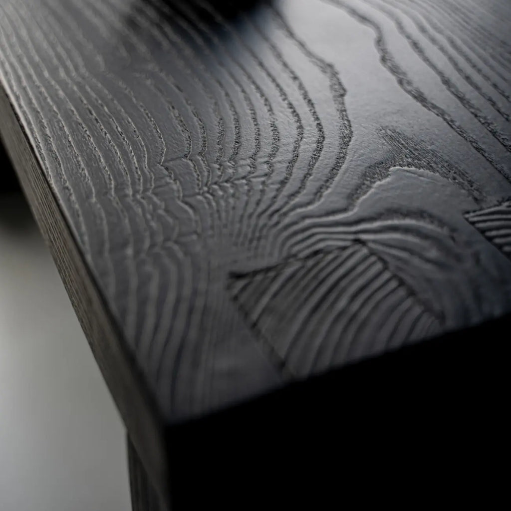 Minimalist Black Wooden Console Table