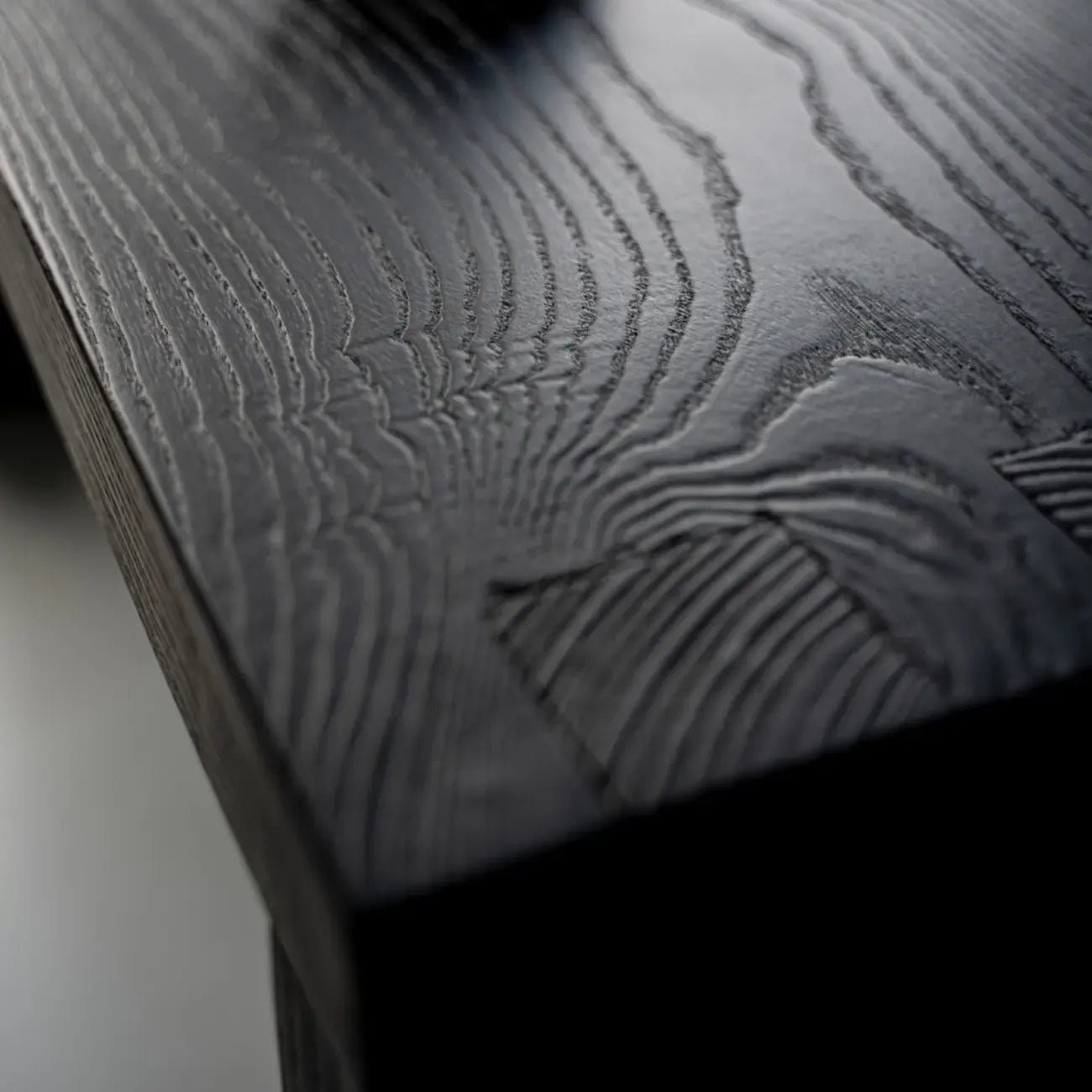 Minimalist Black Wooden Console Table