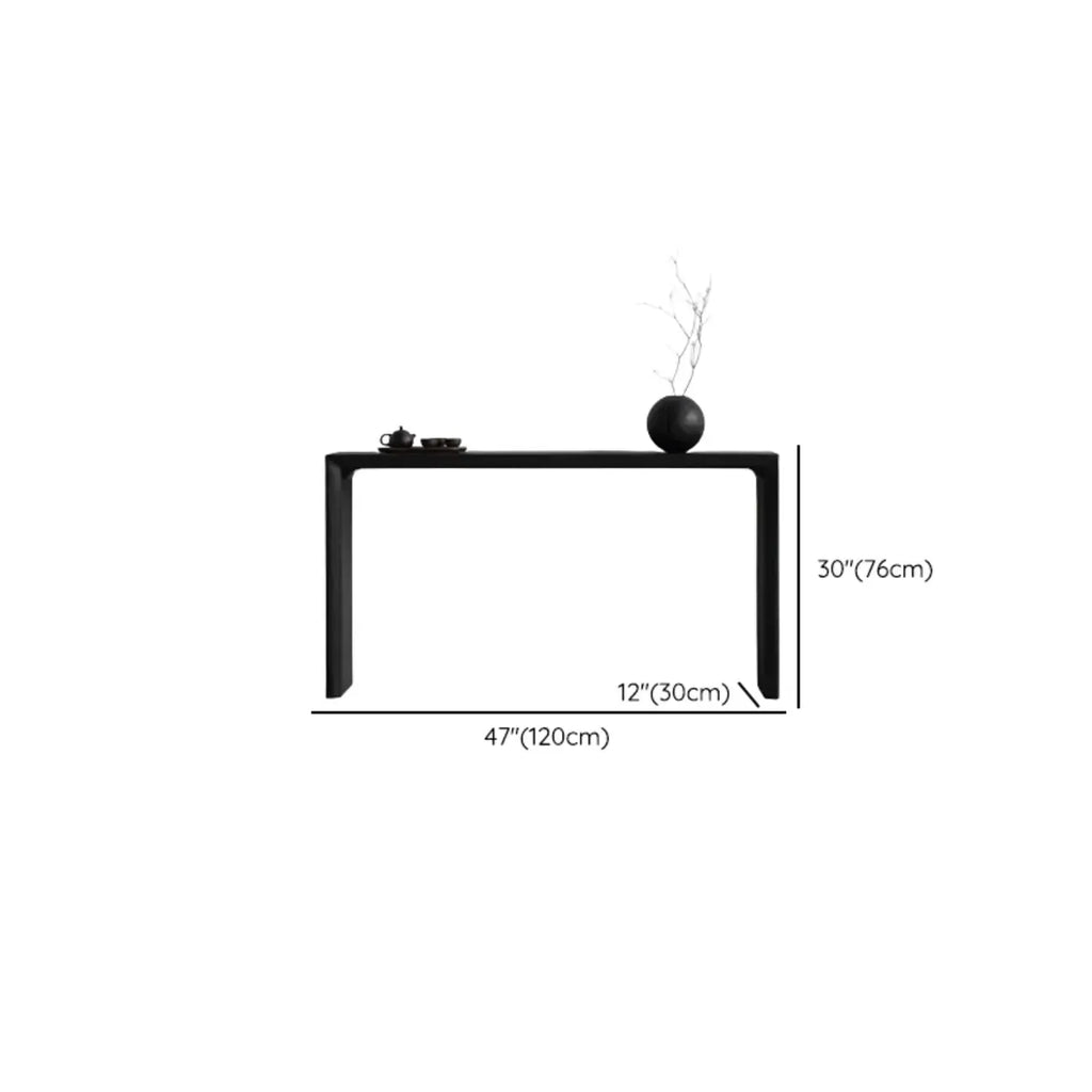 Minimalist Black Wooden Console Table