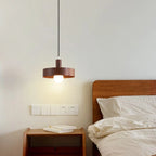 Minimalist Mini Wood Globe Pendant Light for Bedside