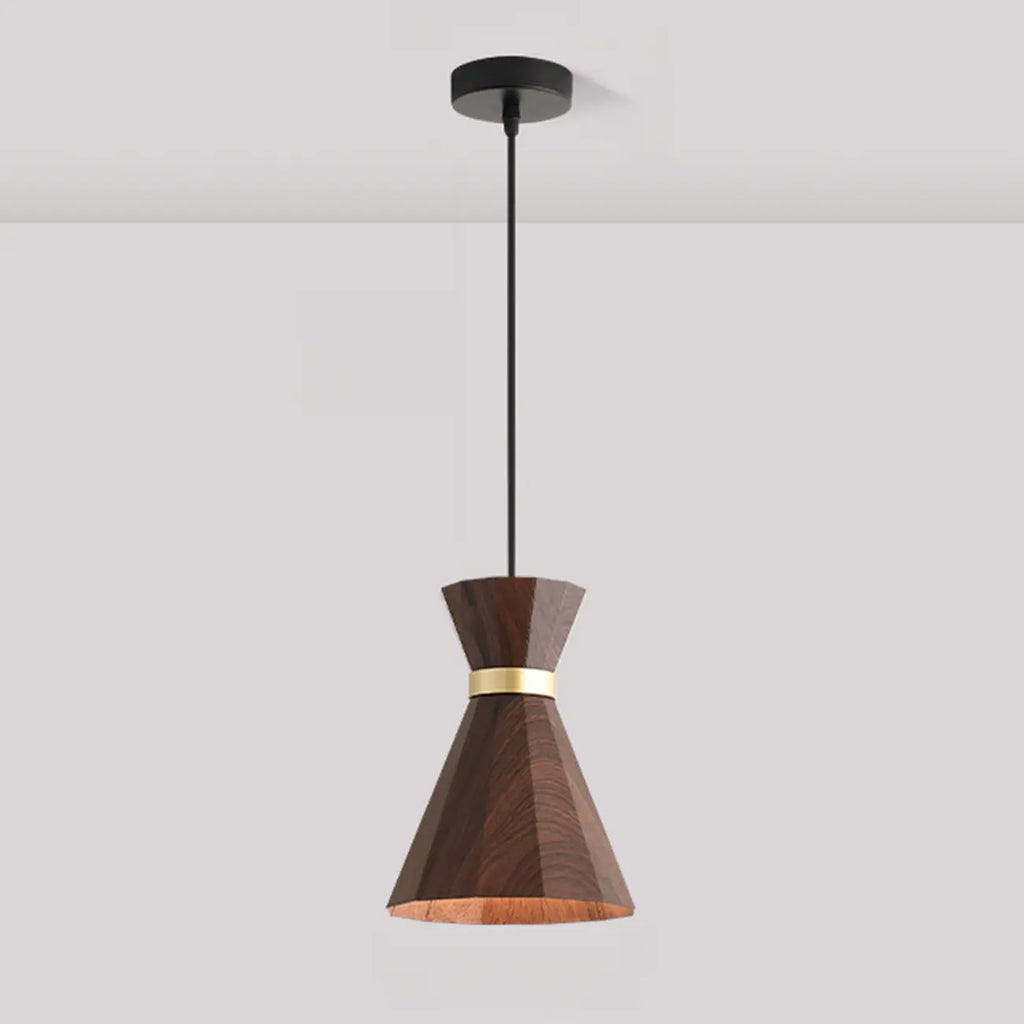 Minimalist Mini Wood Globe Pendant Light for Bedside