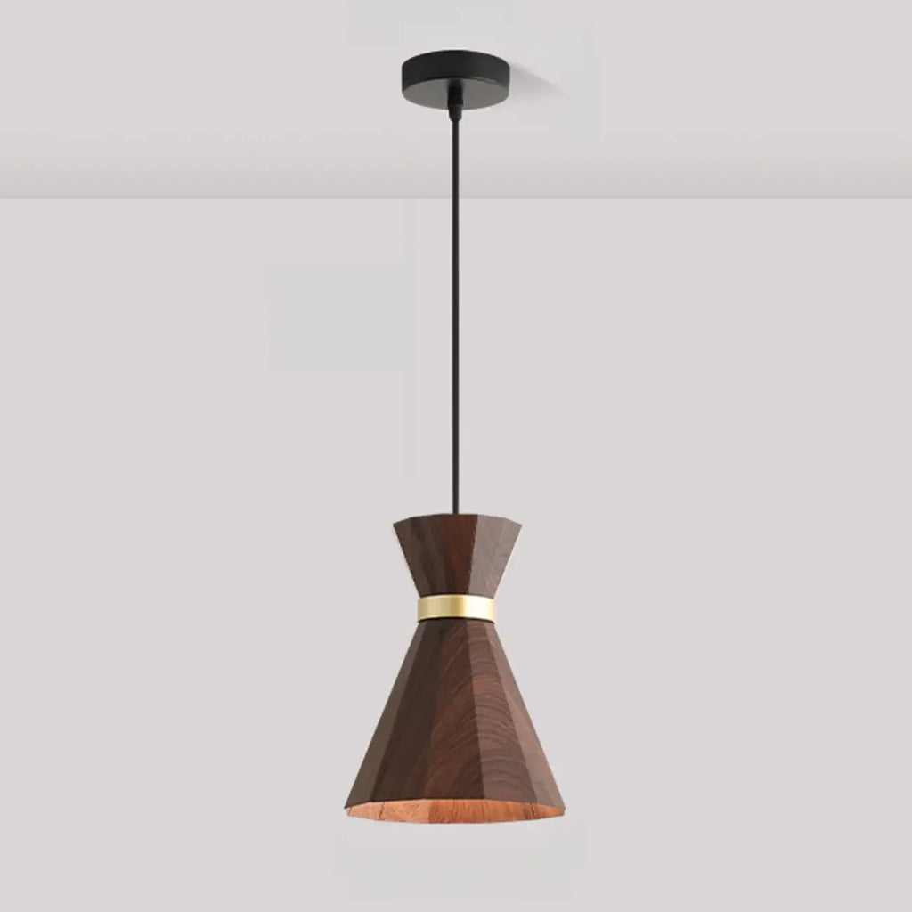 Minimalist Mini Wood Globe Pendant Light for Bedside