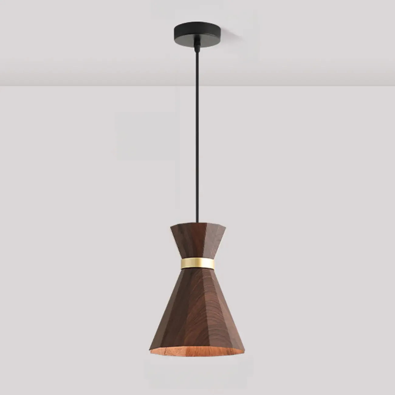 Minimalist Mini Wood Globe Pendant Light for Bedside