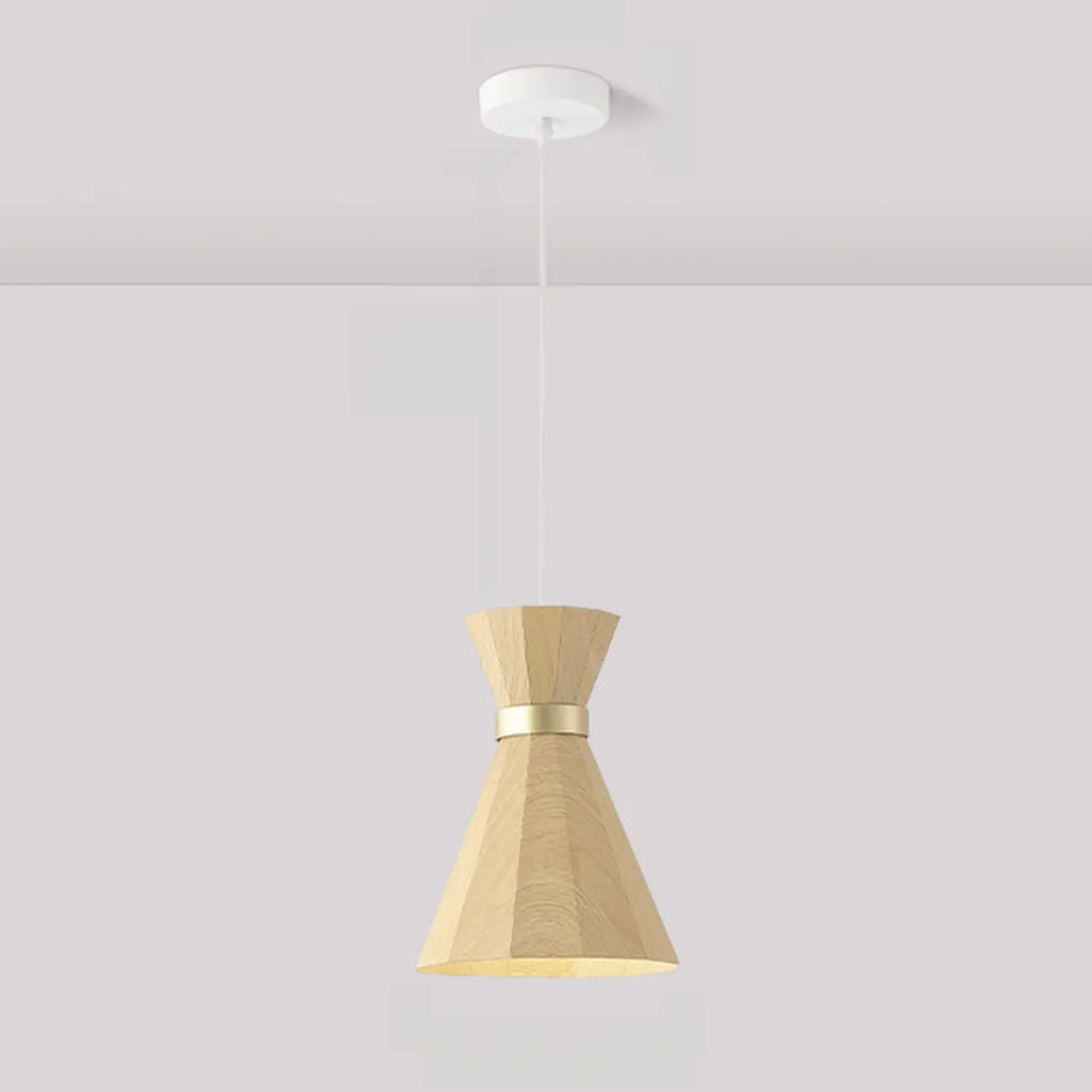 Minimalist Mini Wood Globe Pendant Light for Bedside
