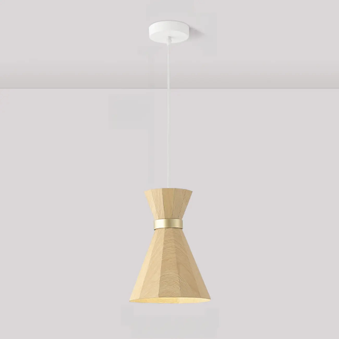 Minimalist Mini Wood Globe Pendant Light for Bedside
