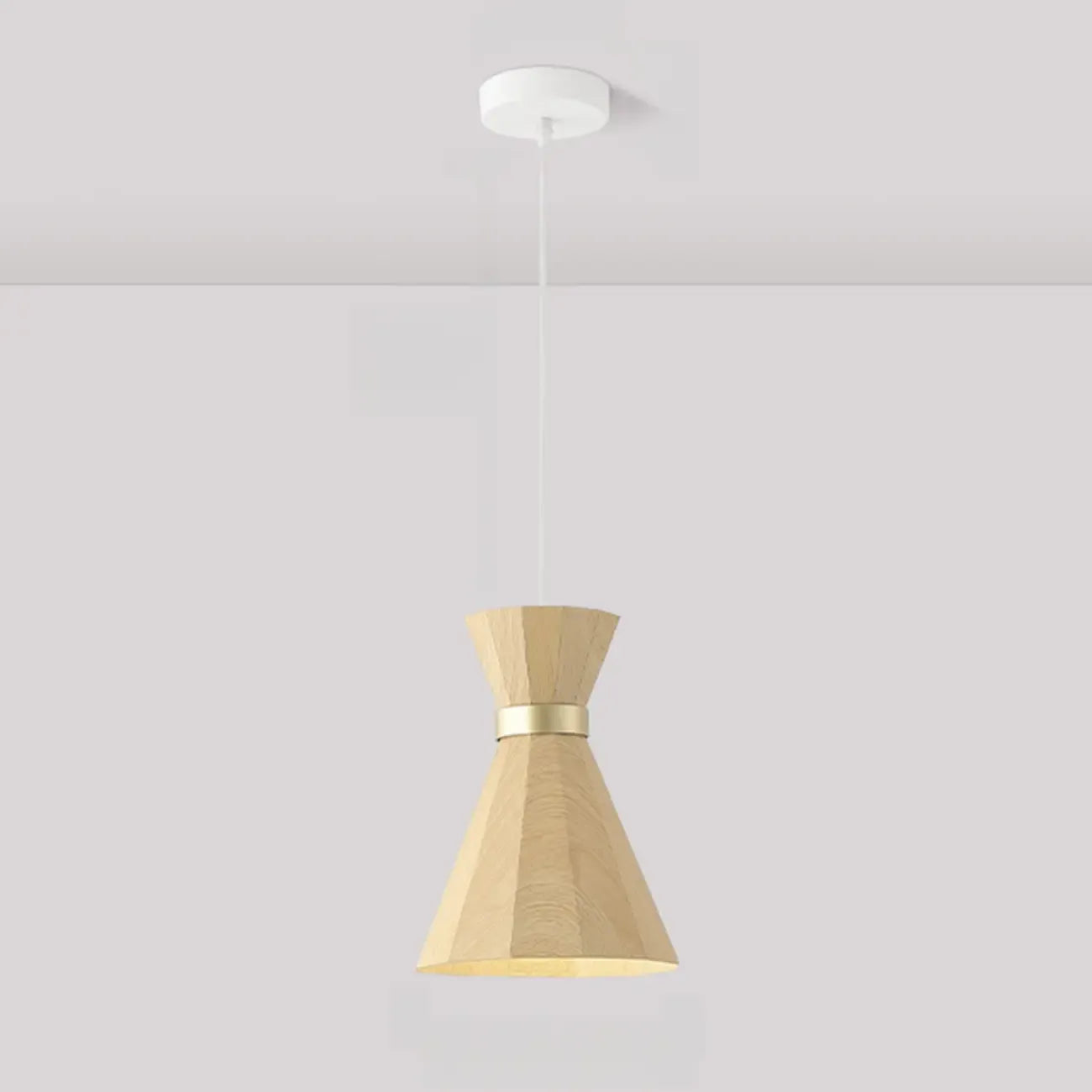 Minimalist Mini Wood Globe Pendant Light for Bedside