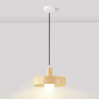 Minimalist Mini Wood Globe Pendant Light for Bedside