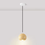 Minimalist Mini Wood Globe Pendant Light for Bedside