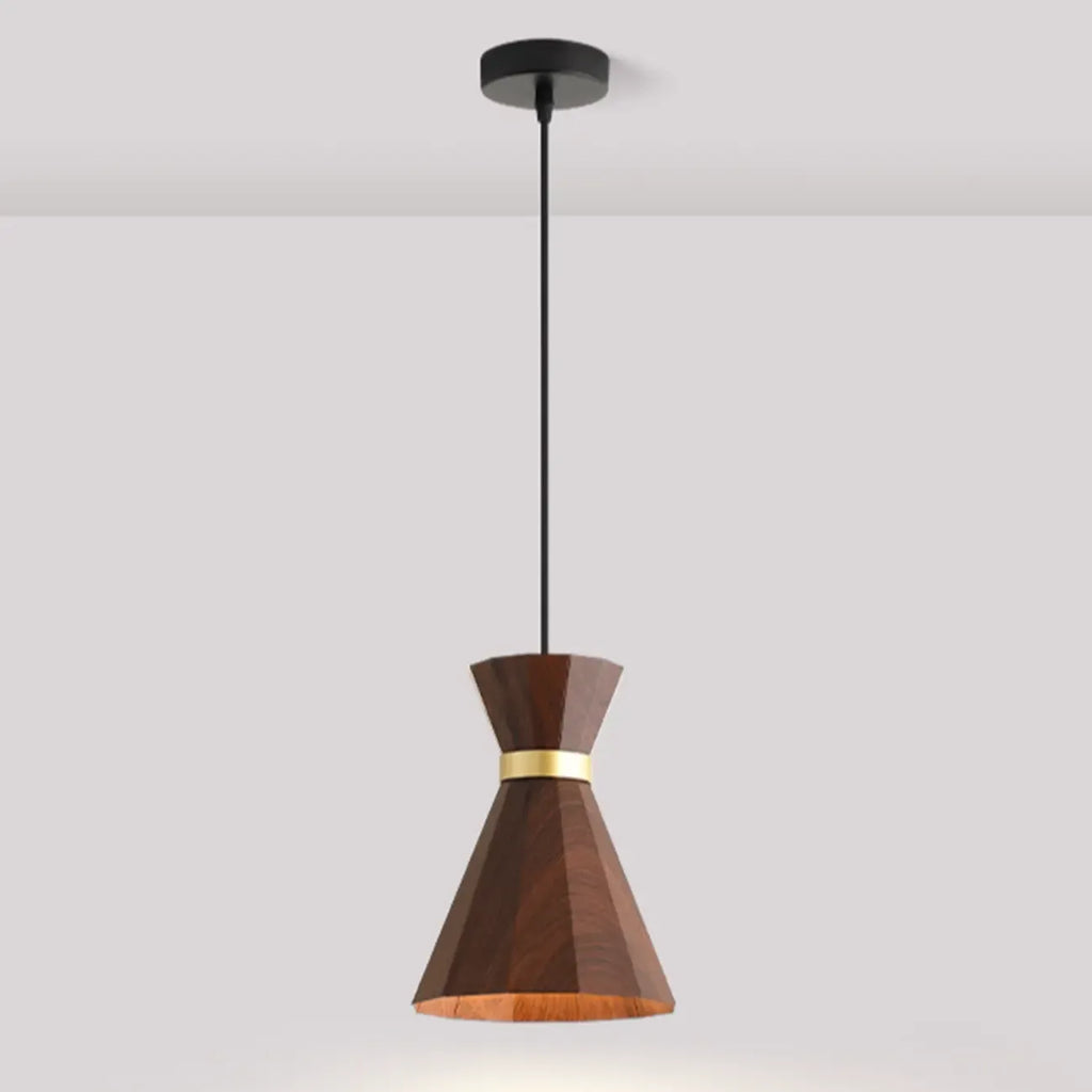 Minimalist Mini Wood Globe Pendant Light for Bedside