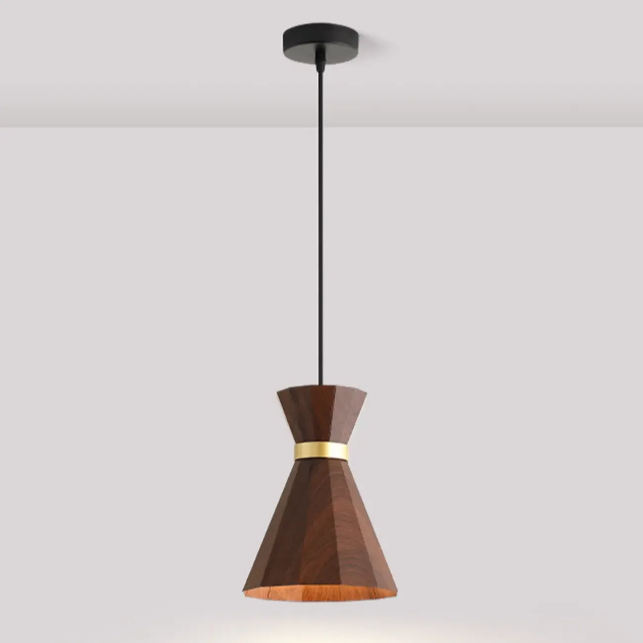 Minimalist Mini Wood Globe Pendant Light for Bedside