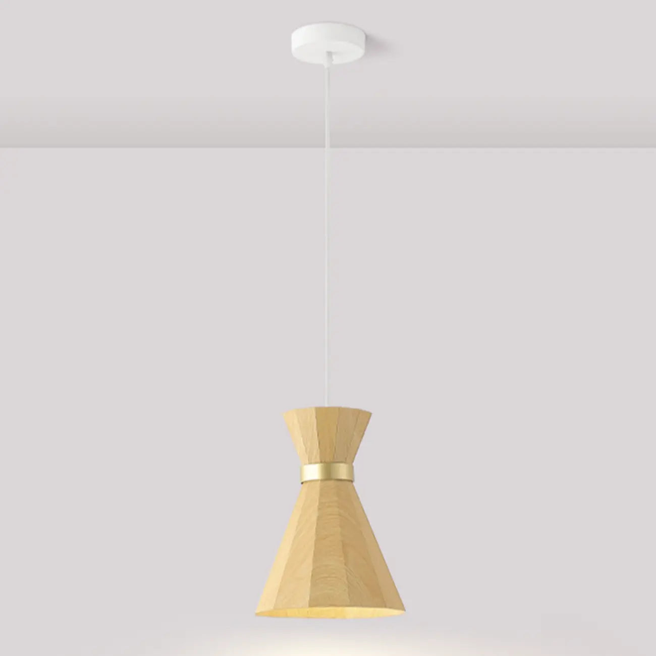 Minimalist Mini Wood Globe Pendant Light for Bedside