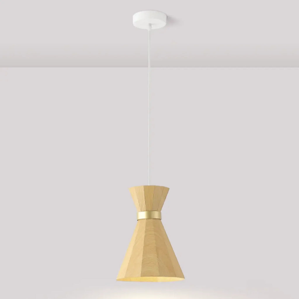 Minimalist Mini Wood Globe Pendant Light for Bedside