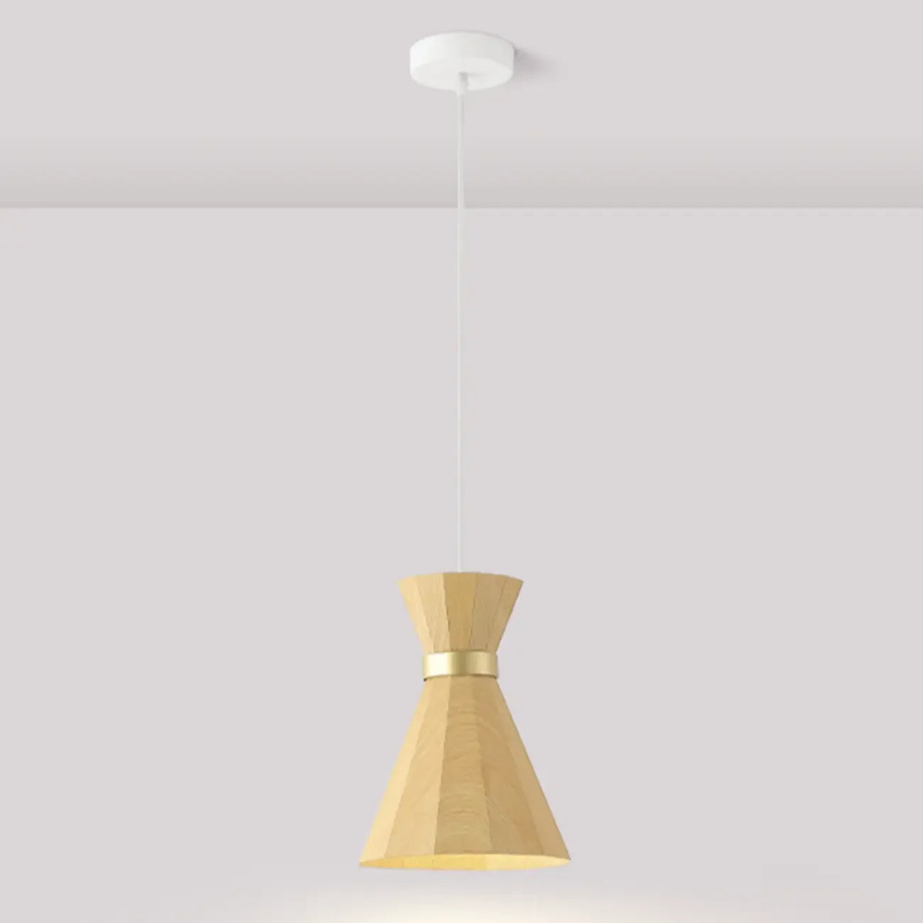Minimalist Mini Wood Globe Pendant Light for Bedside