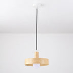 Minimalist Mini Wood Globe Pendant Light for Bedside