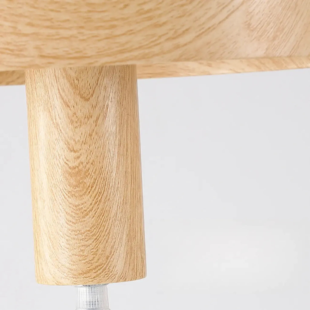 Minimalist Mini Wood Globe Pendant Light for Bedside