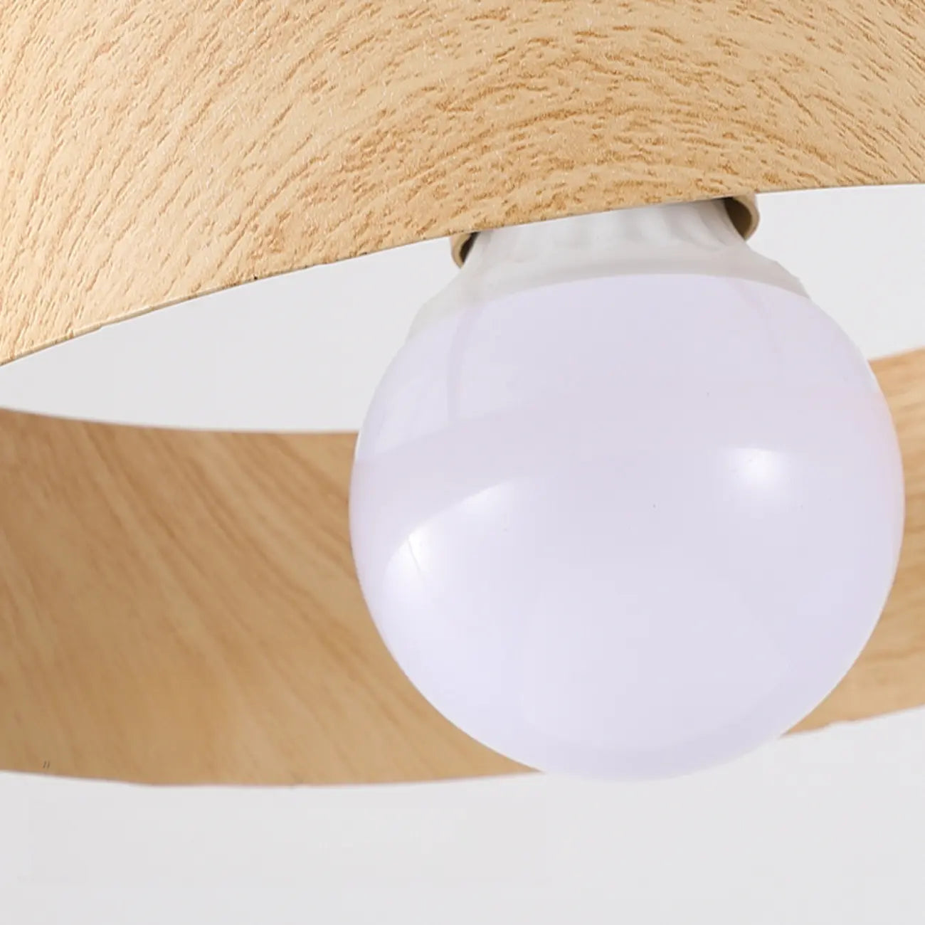 Minimalist Mini Wood Globe Pendant Light for Bedside