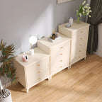 Modern Off-White Wooden Dressers with 5-Drawers for Bedroom