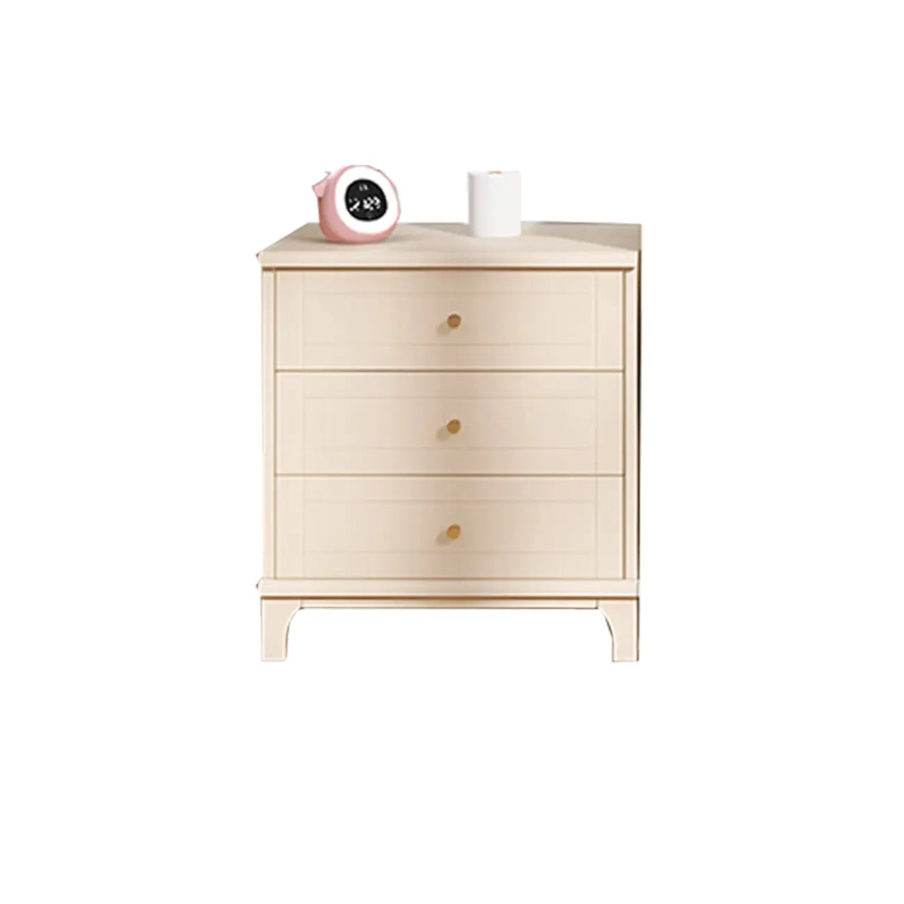 Modern Off-White Wooden Dressers with 5-Drawers for Bedroom