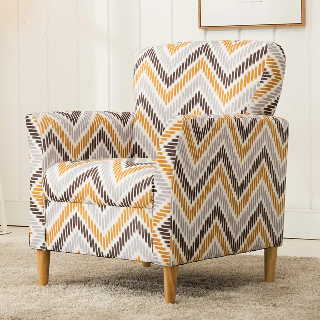 Modern Brown Linen Armchair for Living Room