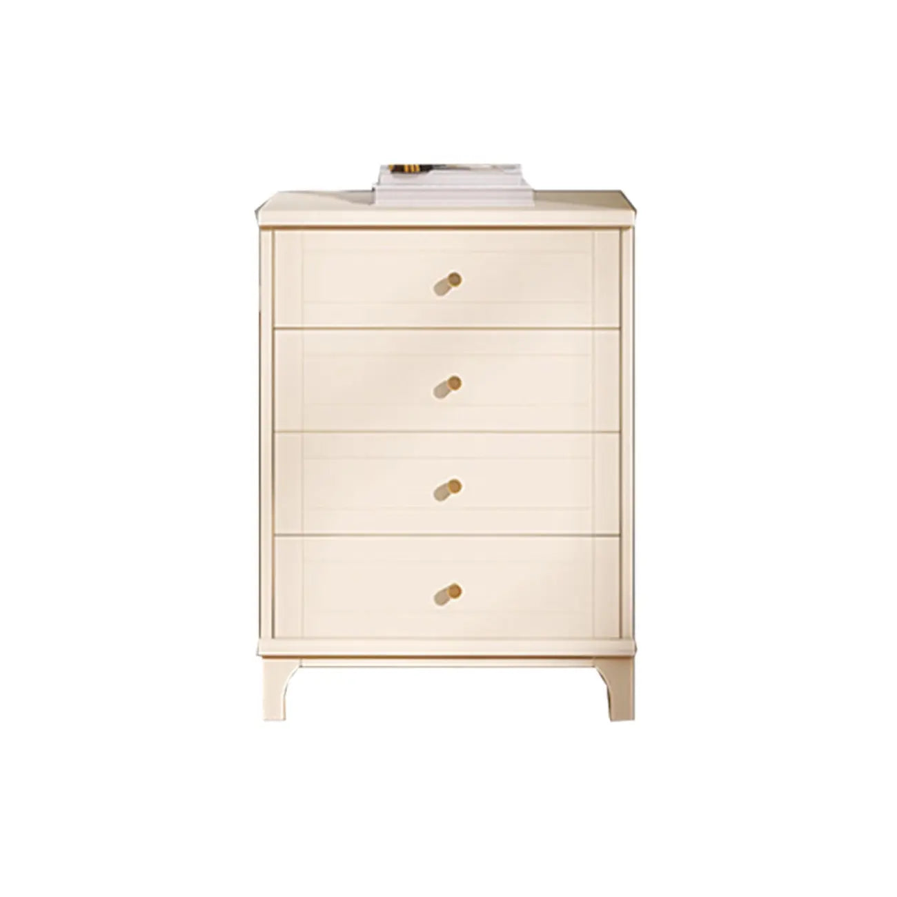 Modern Off-White Wooden Dressers with 5-Drawers for Bedroom