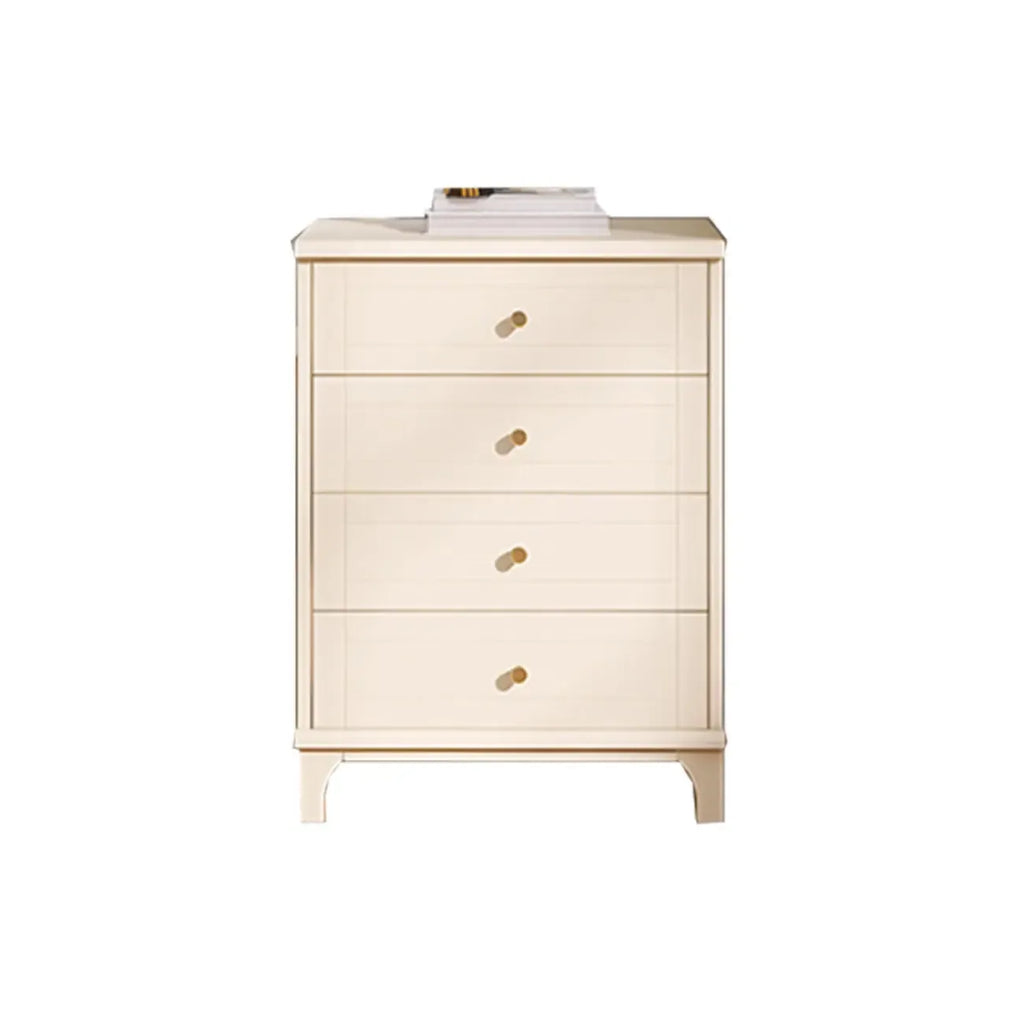 Modern Off-White Wooden Dressers with 5-Drawers for Bedroom