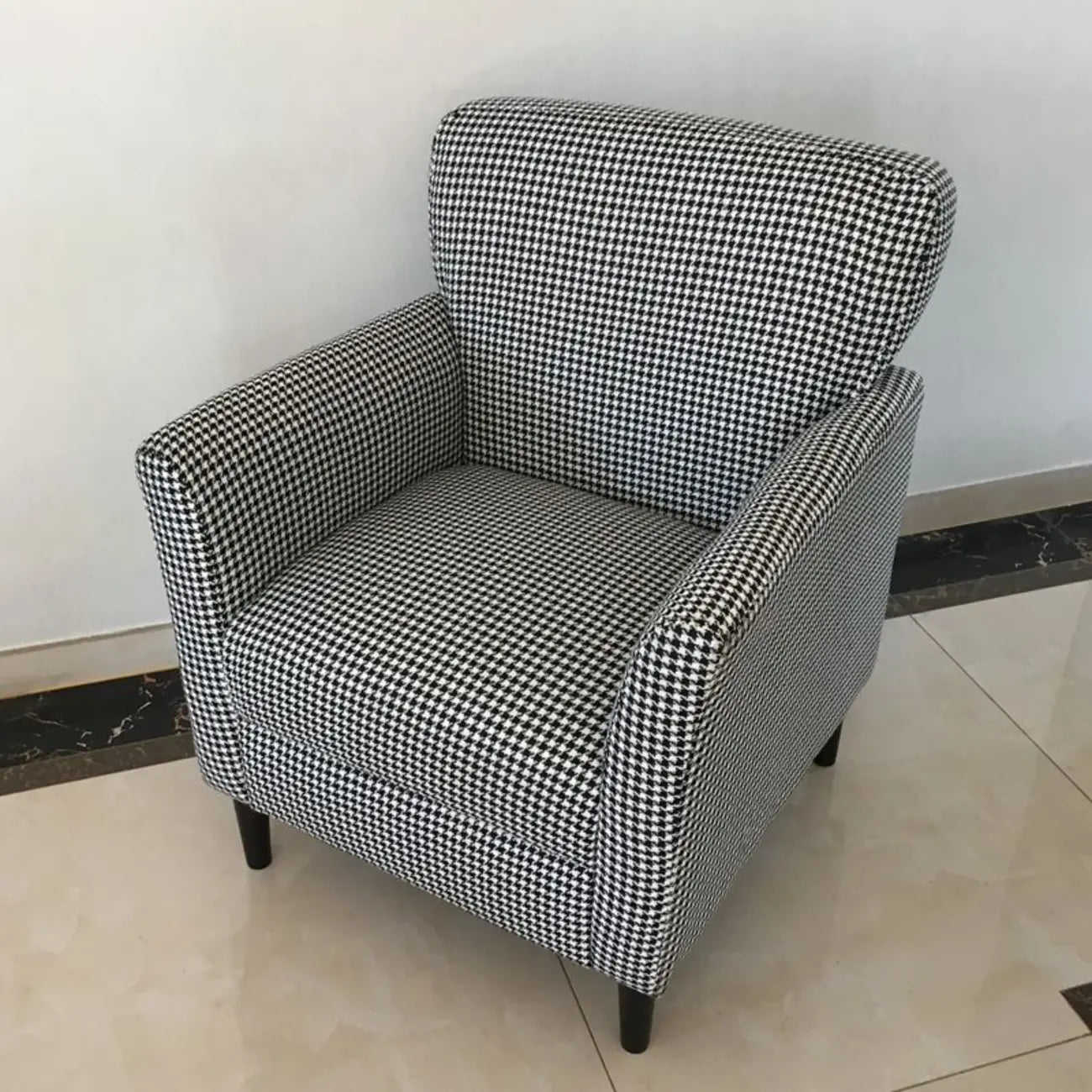 Modern Brown Linen Armchair for Living Room