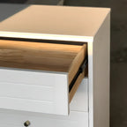 Modern Off-White Wooden Dressers with 5-Drawers for Bedroom