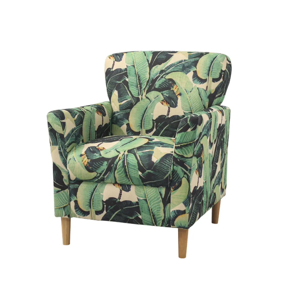 Modern Brown Linen Armchair for Living Room