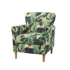 Modern Brown Linen Armchair for Living Room