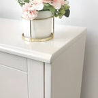 Modern Off-White Wooden Dressers with 5-Drawers for Bedroom