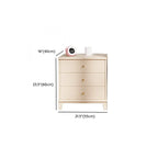 Modern Off-White Wooden Dressers with 5-Drawers for Bedroom