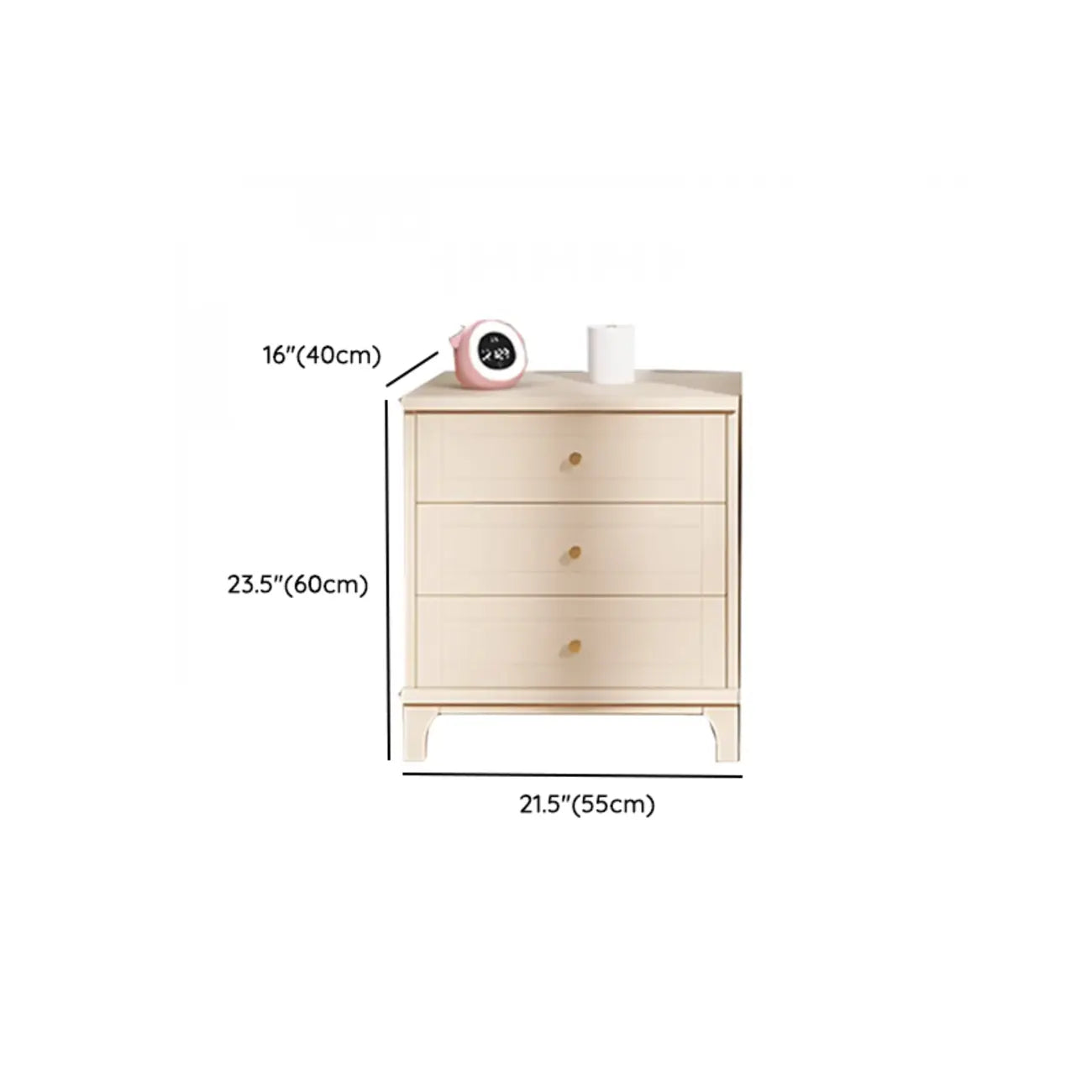Modern Off-White Wooden Dressers with 5-Drawers for Bedroom