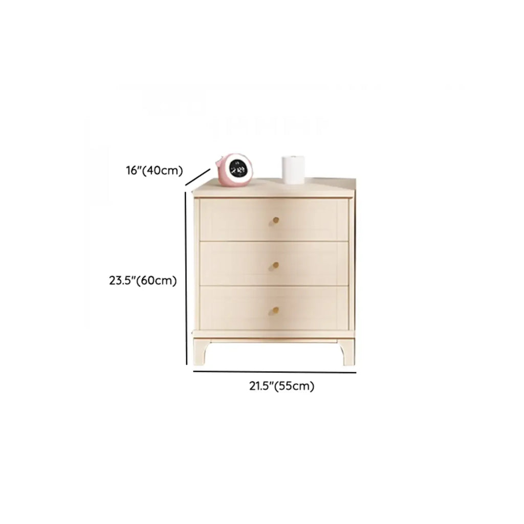 Modern Off-White Wooden Dressers with 5-Drawers for Bedroom