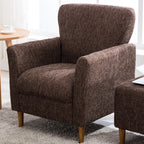 Modern Brown Linen Armchair for Living Room