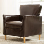 Modern Brown Linen Armchair for Living Room