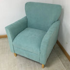 Modern Brown Linen Armchair for Living Room