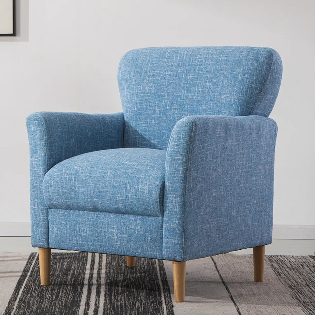 Modern Brown Linen Armchair for Living Room