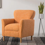 Modern Brown Linen Armchair for Living Room