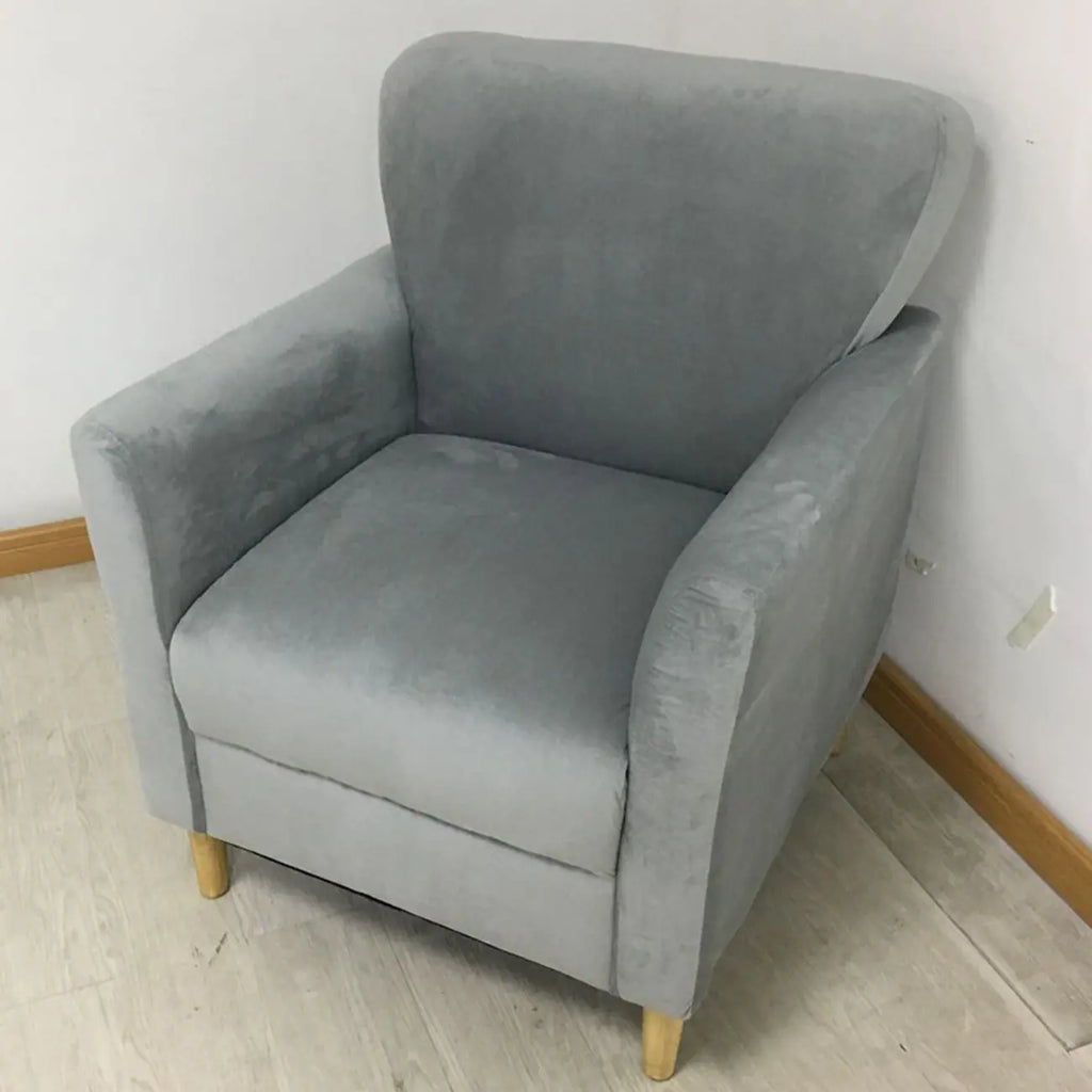 Modern Brown Linen Armchair for Living Room