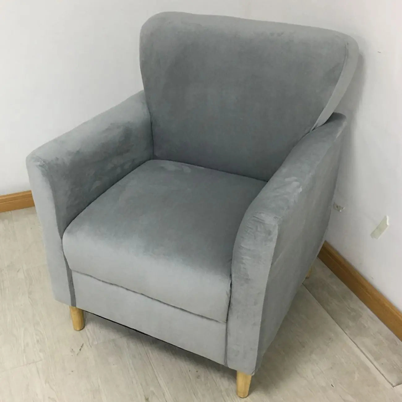 Modern Brown Linen Armchair for Living Room