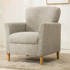 Modern Brown Linen Armchair for Living Room