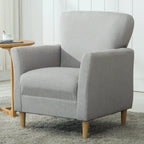 Modern Brown Linen Armchair for Living Room