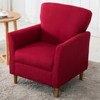 Modern Brown Linen Armchair for Living Room