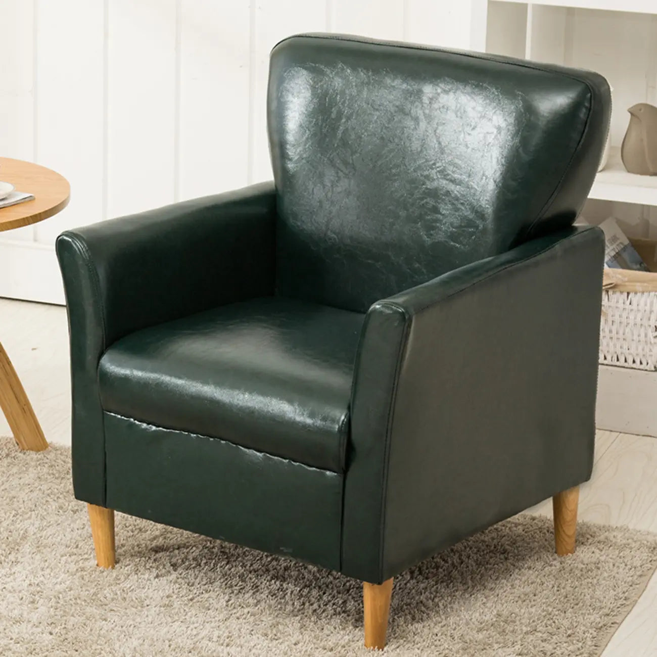 Modern Brown Linen Armchair for Living Room