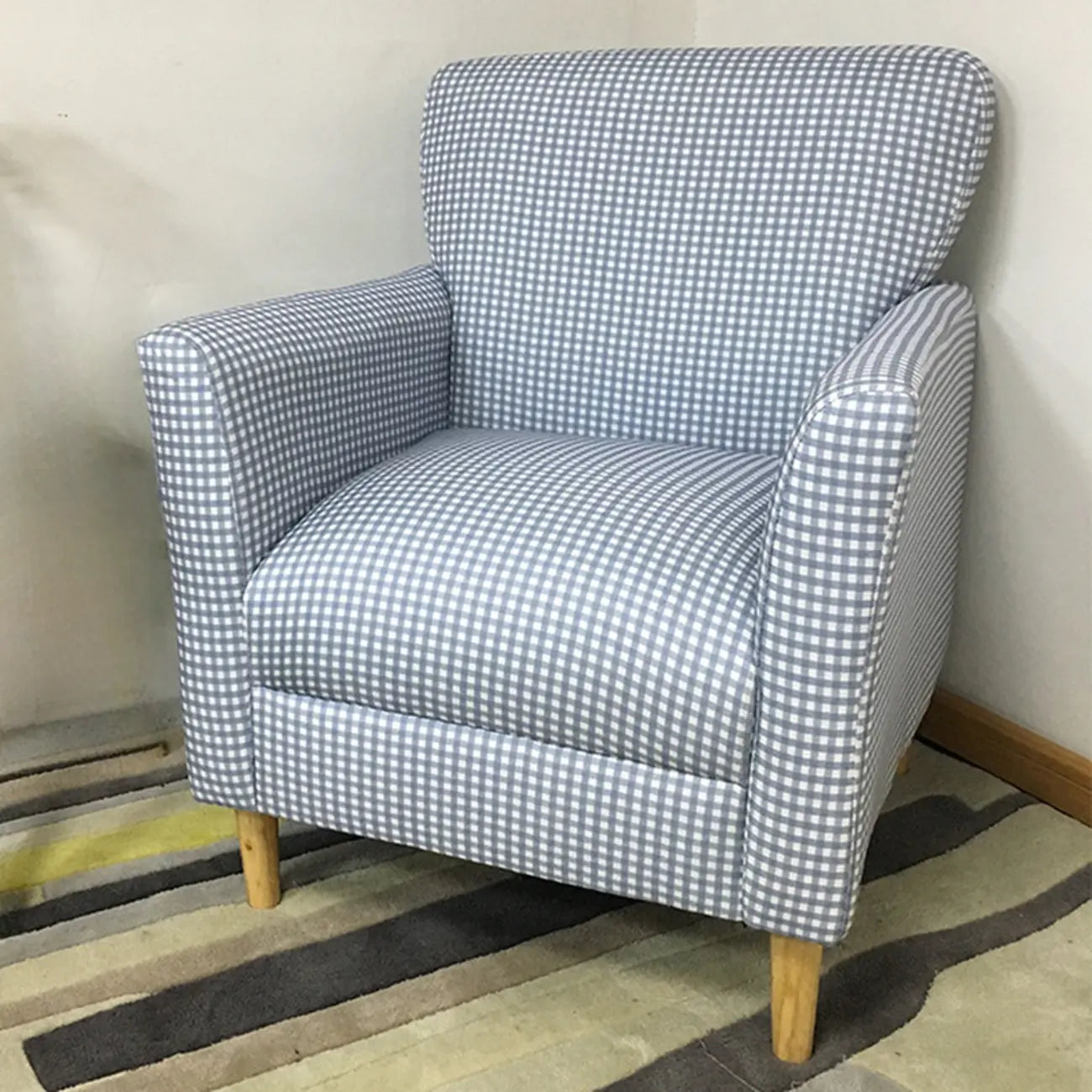 Modern Brown Linen Armchair for Living Room