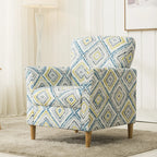 Modern Brown Linen Armchair for Living Room