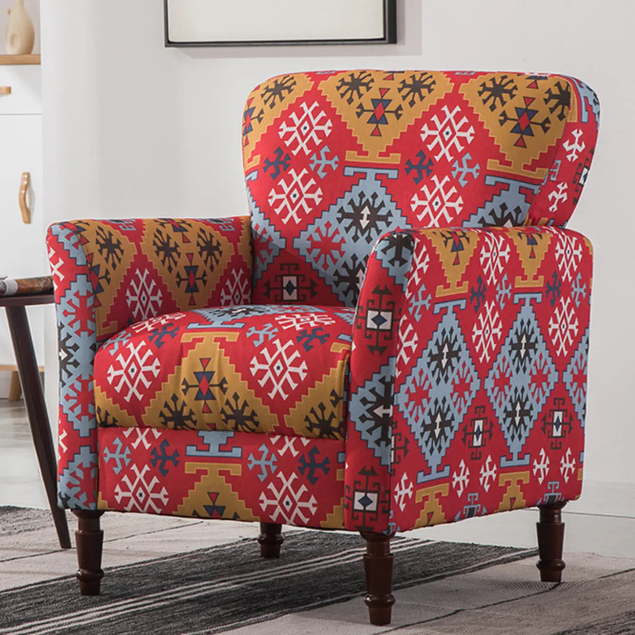 Modern Brown Linen Armchair for Living Room